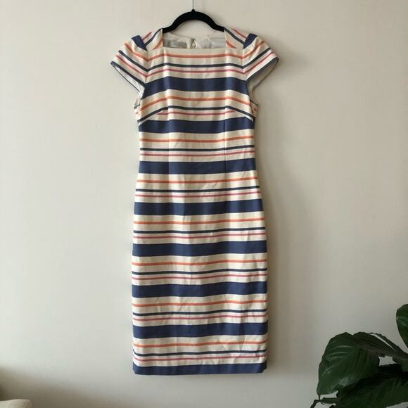 Hobbs London Andara Dress in Striped Multi - Picture 2 of 6